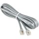 RJ11 4C 7 ft STRAIGHT FLAT MODULAR TELEPHONE PHONE CORD