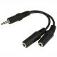 Y ADAPTOR 3.5MM STEREO PLUG TO 2 X 3.5MM STEREO JACK SPLITTER