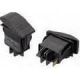 AUTOMOTIVE / MARINE ROCKER SWITCH OFF (ON) SPST 20A 12V INCANDESCENT BLUE .250 QUICK SLIDE V2DA Momentary()