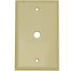 COAX IVORY FLUSH MOUNT WALL PLATE CENTER HOLE