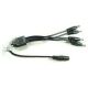 6 inch CORD  2.1MM JACK TO FOUR   2.1MM  PLUGS POWER SUPPLY ADAPTOR, 4 WAY CAMERA POWER SUPPLY SPLITTER