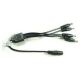 6 inch CORD 2.1MM JACK TO FOUR 2.1MM PLUGS POWER SUPPLY ADAPTOR, 4 WAY CAMERA POWER SUPPLY SPLITTER