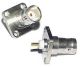 BNC FEMALE PANEL CHASSIS MOUNT, 4 MOUNTING HOLES