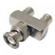 BNC GOAL POST T ADAPTOR 1 MALE 2 FEMALE, SPLITTER, Y, FIELD GOAL, CONNECTOR