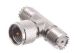 MINI UHF MALE TO 2 FEMALE T ADAPTOR, SPLITTER