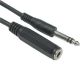 10Ft 1/4 inch Stereo Male / Female cable