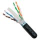 CAT6E BLACK BURIAL SHIELDED OAS UV U/V OUTDOOR, BULK REPLACES CAT5E