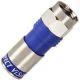RG6 COMPRESSION CONNECTOR, SNAP & SEAL BLUE FOR RG6