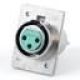 SWITCHCRAFT 3 PIN FEMALE XLR FOR REAR OF PANEL MOUNT .875 inch 22.22MM MOUNTING HOLE