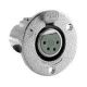 SWITCHCRAFT 4 PIN FEMALE XLR PANEL MOUNT CONNECTOR .953 inch 24.21MM MOUNTING HOLE