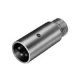 SWITCHCRAFT 3 PIN MALE XLR CONNECTOR FOR GOOSENECK MOUNT FOR GOOSENECKS WITH 5/8-27 INTERNAL THREAD