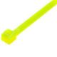 100PK Regular Wire Tie: FLUORESENT YELLOW 4 inch X .10 inch