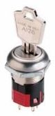 KEY SWITCH ON ON DPDT4A 125V 4 TUMBLER WITH DETENT - SOLDER LUG JD S SERIES E158071