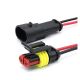 2 Wire WEATHER PACK SET, 2 PIN HOUSING, MALE and FEMALE 18ga, Water Proof