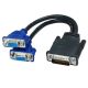 8 inch DMS-59 to 2x VGA female DB15HD Splitter Cable Y ADAPTER