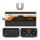 PURE SINE WAVE POWER INVERTER 3000W 12 or 24VDC Input, Qty3 120VAC Outputs, with 2 USB Jacks USB-A/ USB-C and Power Cables