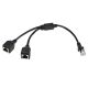 RJ45 TEE T SPLITTER ADAPTER, CAT5, CAT5E, Shielded Network Y.