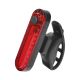 FLASHING RED LED STROBE, USB-C Rechargable, Waterproof, Flashing Strobe or Constant On Mode, 20mm x 70mm with Rubber Mounting Strap, Bike Light, Volcano Bicycle Rear Tail Light