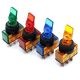 12v LIGHTED TOGGLE SWITCH BLUE ON OFF SPST 12VDC LAMP VOLTAGE 20A 12VDC, .250 inch Slide Terminals
