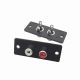 Two 2 RCA JACKS ON A PLATE, Red and White, Panel Mount