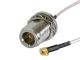 N Panel Female to MMCX Male Right Angle, 80mm long, Adapter