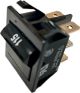 Eaton Kema Keur DPDT Rocker Switch, Snap In 22x28mm, with 115/230 Ledend 16A 250VAC W31
