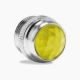 Dialight Jeweled / Faceted Yellow Amber Threaded Panel Lens, Chrome Finish