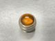 Dialight, Amber Yellow, Transparent, White Brass / Chrome, Threaded Panel Lens, 81-0133-300