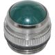 Dialight, Aqua Blue Green, Diffused, White Brass / Chrome, Threaded Panel Lens, 81-0114-300