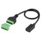 USBC Female to Terminal Breakout Connector with Screws, Rewire Reconfiguration Adapter