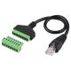RJ45 CAT6 Male to Terminal Breakout Connector with Screws, Rewire Reconfiguration Adapter