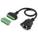 RJ45 CAT6 Female to Terminal Breakout Connector with Screws, Rewire Reconfiguration Adapter