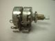 Dual Gang Potentiometer, Audio Taper,  1/4 inch shaft controls front, 3/16 shaft controls rear Centralab1346515 124A10313-30