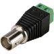 BNC FEMALE CONNECTOR TO TWISTED-PAIR CABLE Screw Terminal Block