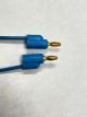 8 INCHES MINI BANANA PLUG PATCH CORD BLUE POMONA W13