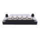 BLACK 6 Way Power Distribution Block, Terminal Studs, Buss Bar, 48VDC 150A