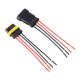 4 Wire WEATHER PACK SET, 4 PIN HOUSING, MALE and FEMALE 18ga, Water Proof