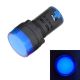 LED PANEL LAMP INDICATOR, 12VDC, 12VAC, 24VDC, 24VAC, 1 inch Diameter, Lens, Fits 7/8 inch Hole Size, Blue