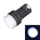 LED PANEL LAMP INDICATOR, 12VDC, 12VAC, 24VDC, 24VAC, 1 inch Diameter, Lens, Fits 7/8 inch Hole Size, White