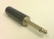 SWITCHCRAFT .206 inch TS MONO PLUG BLACK PLASTIC HANDLE SOLDER TERMINAL