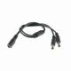 2 way camera power splitter, 1 In / 2 Out, 2.1mm x 5.5mm DC connectors