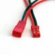 2 PIN Male to Female Futaba Extension, Jumper Connector Wire Pigtail, 8 inch Inches long
