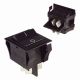 ROCKER SWITCH,  15A 125V   10A 250V,   ON - OFF,  DPST, 1/4 inch QUICK SLIDE SPADE TERMINALS,  SNAP-IN 1 inch X 1 inch CUTOUT, C&K C222/J1