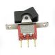 Rocker Switch, 0.4A 125V, On - Off - (On), Momentary(), SPDT, Solder Lug Terminal Connection, C&K 7107