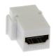 HDMI TO HDMI KEYSTONE COUPLER WHITE INLINE SPLICE
