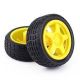 ARDUINO Accessory, 2 Pack, Smart Car 26 x 65mm Yellow Wheel / Tires