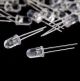 100pk 3mm White Super Bright Water Clear LED