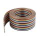 36 COND COLOR CODED RIBBON CABLE, RAINBOW FLAT