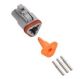 DEUTSCH WEATHER PACK KIT, CATERPILLAR 3 PIN HOUSING, FEMALE CONTACTS, DT06-3S, 155-2276, 9X3402