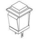 Black Momentary Square Push Button Switch W01